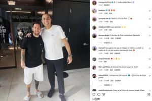 特雷泽盖晒与梅西合影：无可争议的第一，梅西⚽️